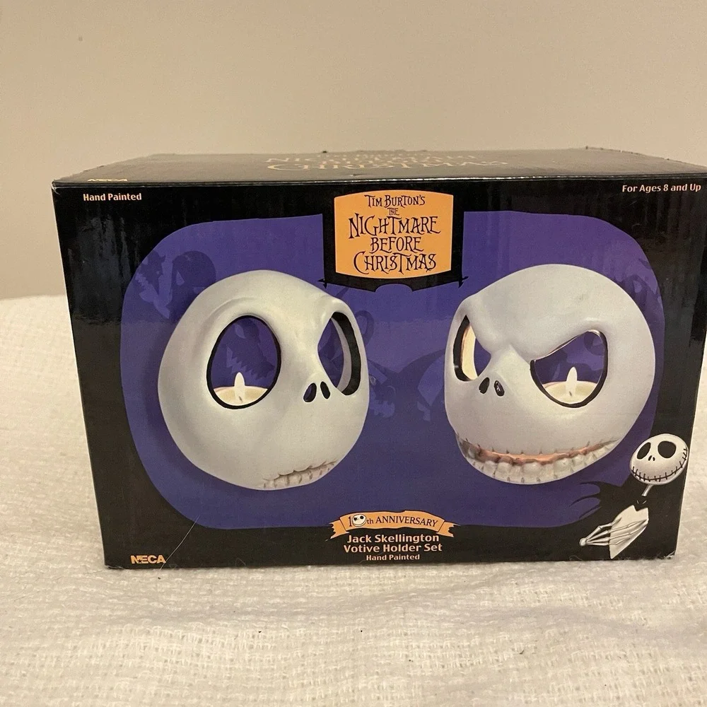 Nightmare Before Christmas 10th Anniversary Jack Skellington Votive Candle Set‎